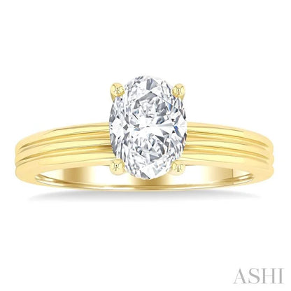 Oval Shape Semi-Mount Diamond Engagement Ring