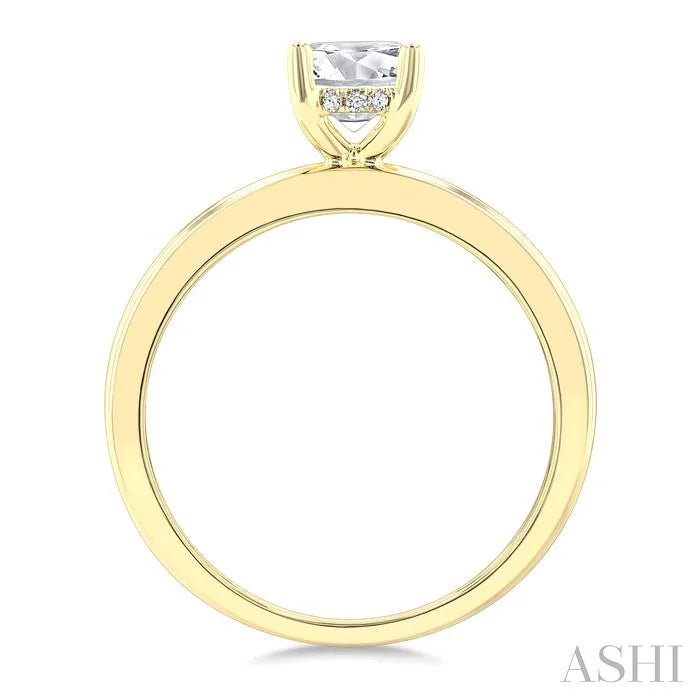 Oval Shape Semi-Mount Diamond Engagement Ring