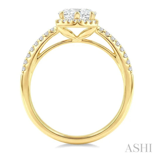 Marquise Shape Semi-Mount Diamond Engagement Ring