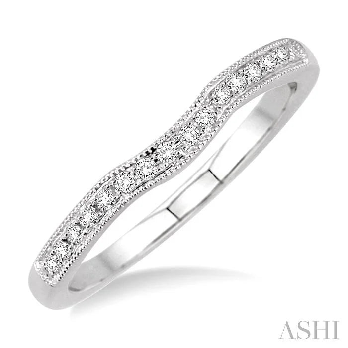 Curved Diamond Wedding Band