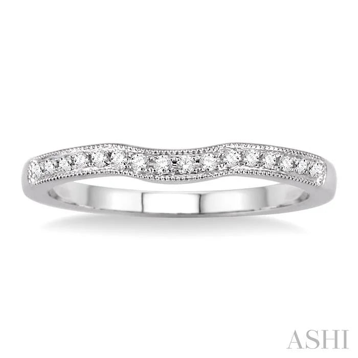Curved Diamond Wedding Band