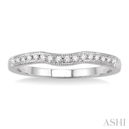 Curved Diamond Wedding Band