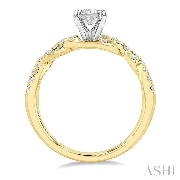 Emerald Shape Semi-Mount Diamond Engagement Ring
