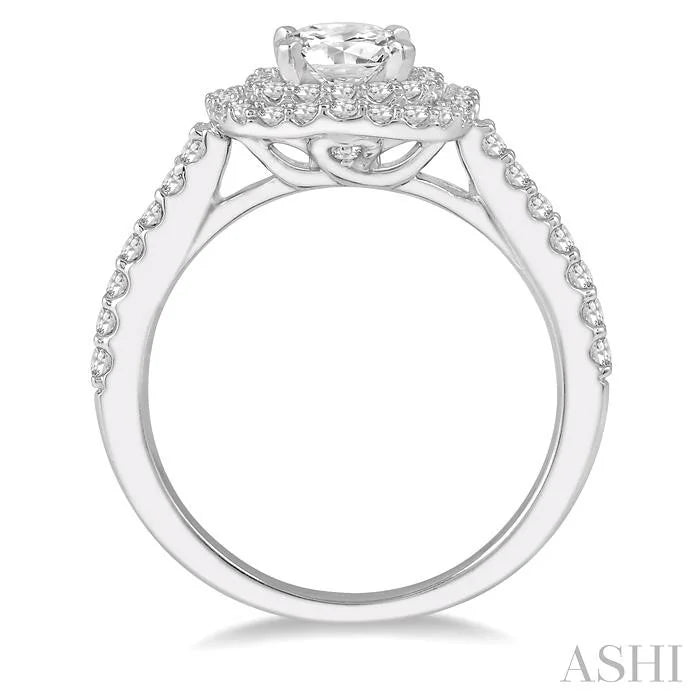 Cushion Shape Halo Diamond Engagement Ring