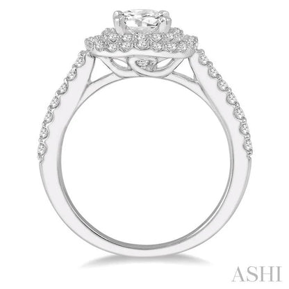 Cushion Shape Halo Diamond Engagement Ring