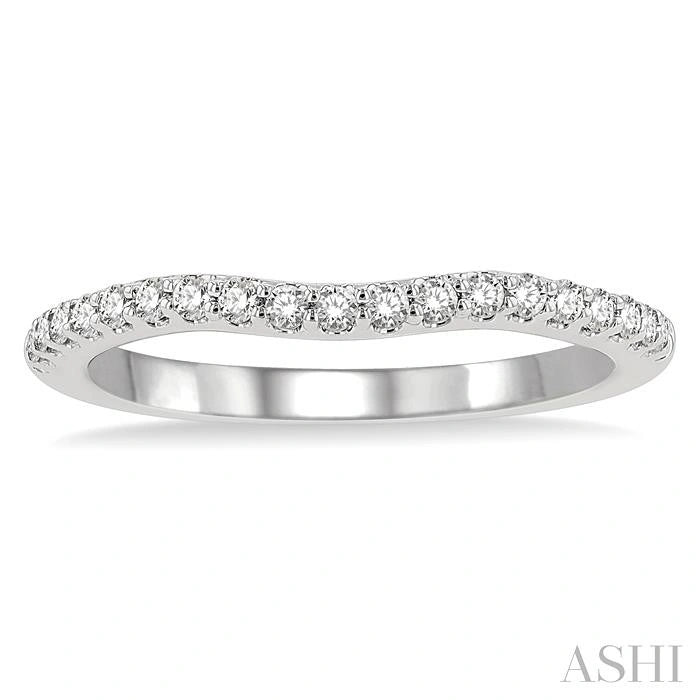 Curved Diamond Wedding Band