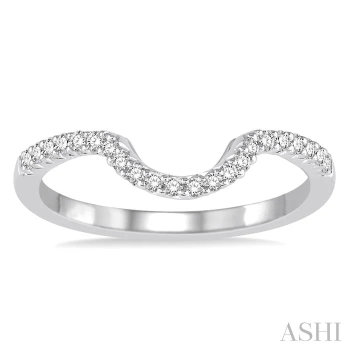 Curved Diamond Wedding Band