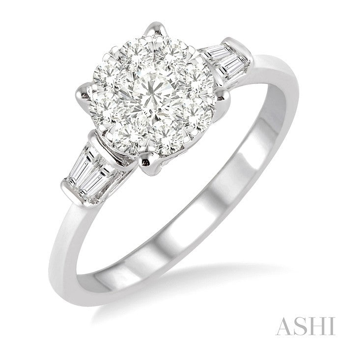 Round Shape Lovebright Diamond Engagement Ring