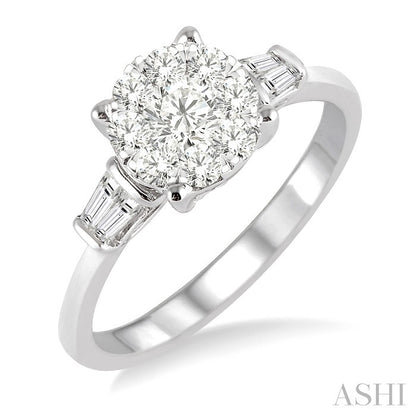 Round Shape Lovebright Diamond Engagement Ring