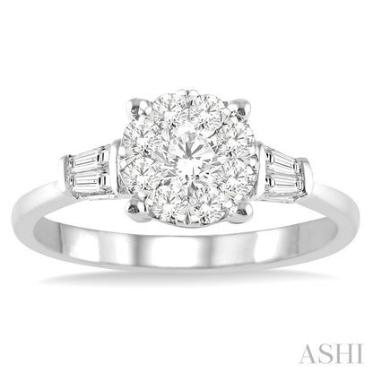 Round Shape Lovebright Diamond Engagement Ring
