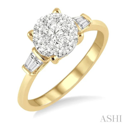 Round Shape Lovebright Diamond Engagement Ring