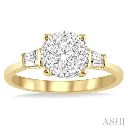 Round Shape Lovebright Diamond Engagement Ring