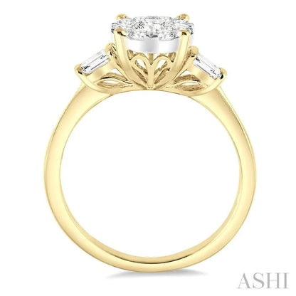 Round Shape Lovebright Diamond Engagement Ring