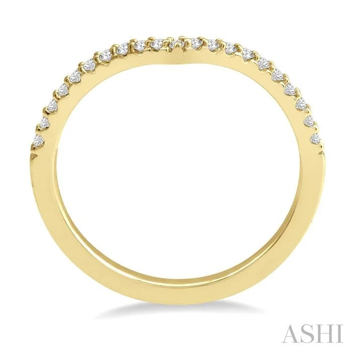 Chevron Diamond Wedding Band