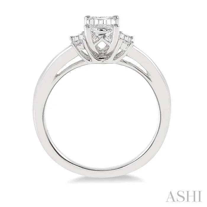 Emerald Shape Diamond Engagement Ring