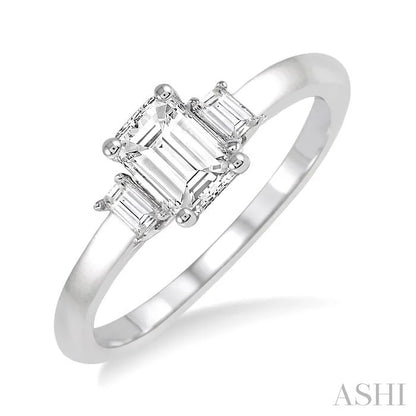 Emerald Shape Diamond Engagement Ring
