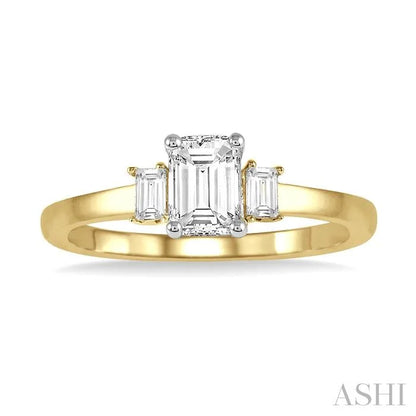 Emerald Shape Diamond Engagement Ring
