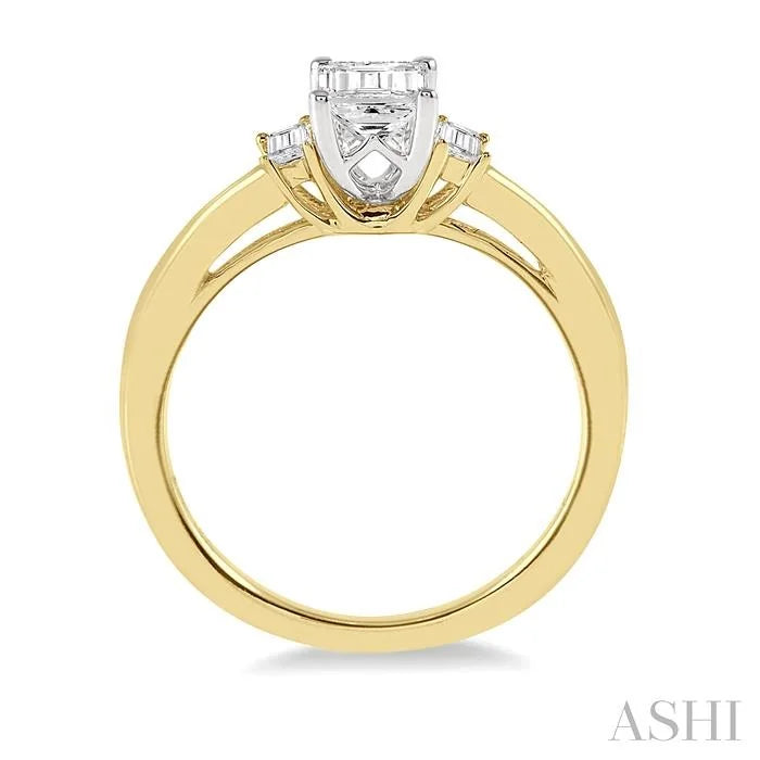 Emerald Shape Diamond Engagement Ring