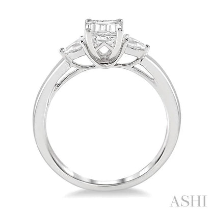 Emerald Shape Diamond Engagement Ring