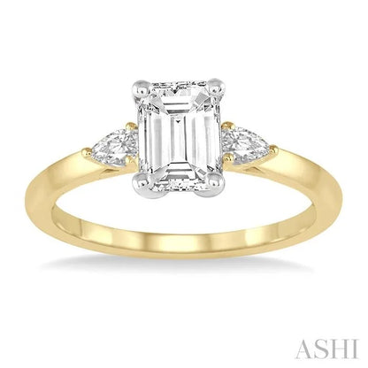 Emerald Shape Diamond Engagement Ring