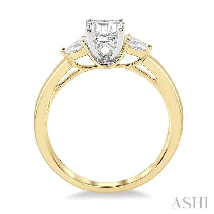 Emerald Shape Diamond Engagement Ring