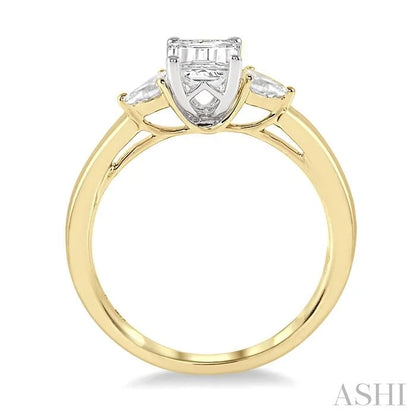 Emerald Shape Diamond Engagement Ring