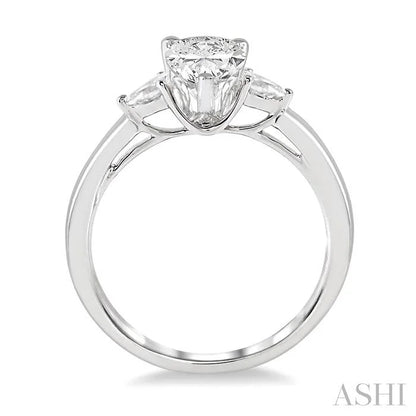 Pear Shape Semi-Mount Diamond Engagement Ring