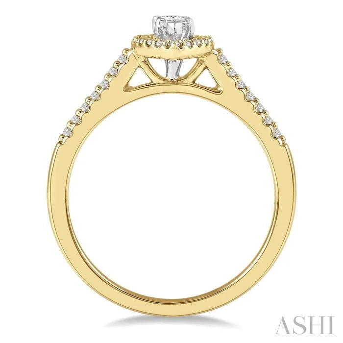 Marquise Shape Halo Diamond Engagement Ring