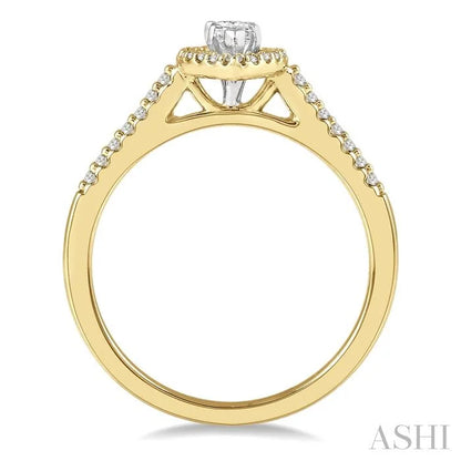 Marquise Shape Halo Diamond Engagement Ring