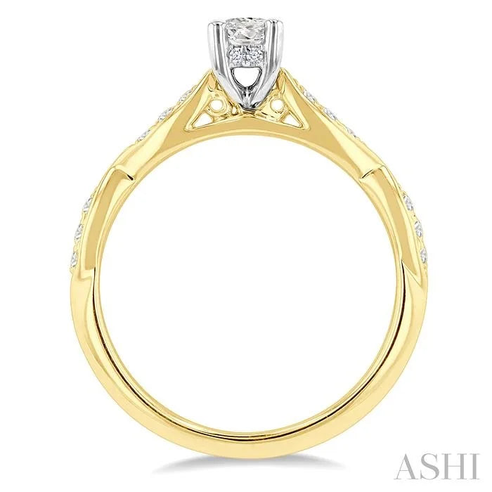 Oval Shape Semi-Mount Diamond Engagement Ring