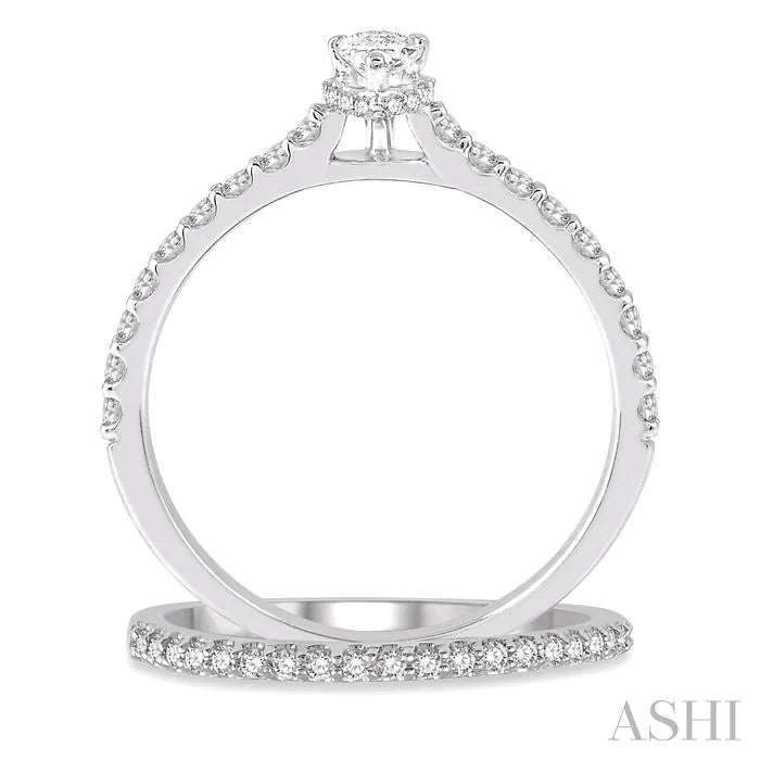 Pear Shape Diamond Wedding Set