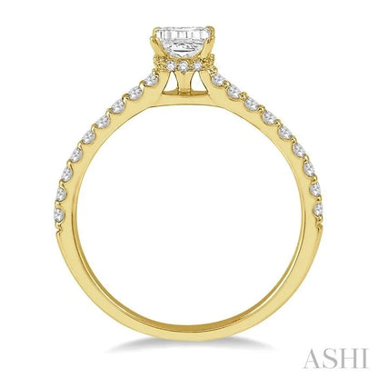 Emerald Shape Diamond Engagement Ring