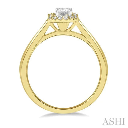 Emerald Shape Halo Diamond Engagement Ring