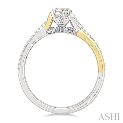Round Shape Semi-Mount Diamond Engagement Ring