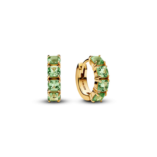 Green Hoop Earrings