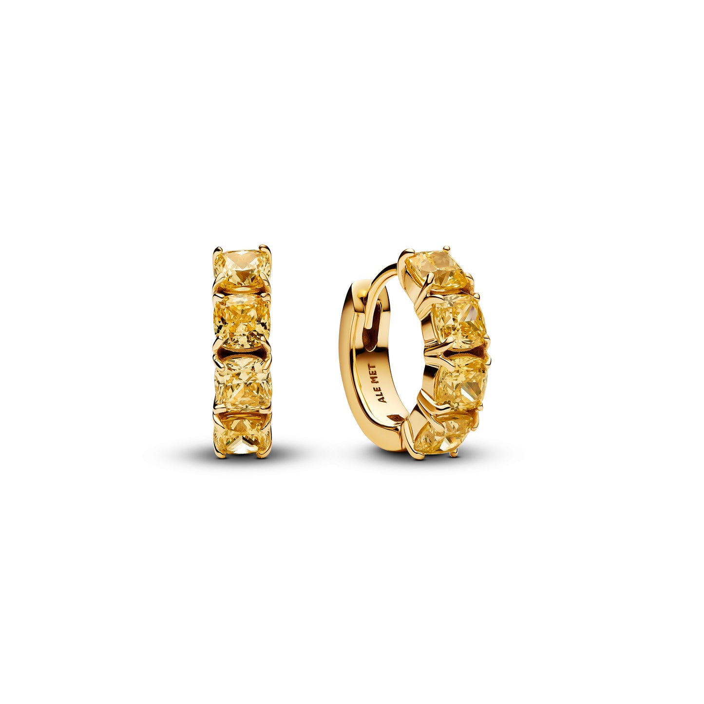Yellow Hoop Earrings