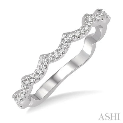 Wave Diamond Wedding Band