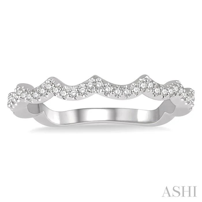 Wave Diamond Wedding Band