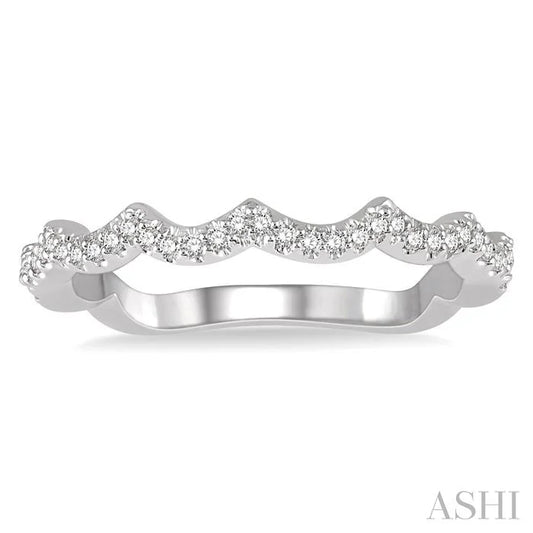 Wave Diamond Wedding Band