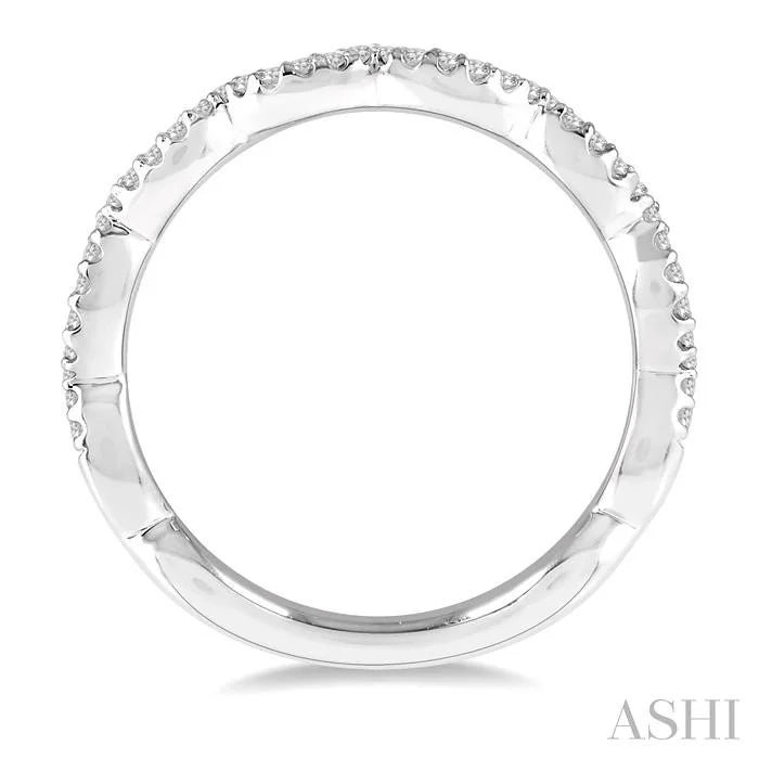 Wave Diamond Wedding Band