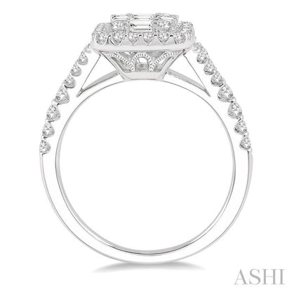 Halo Fusion Diamond Engagement Ring