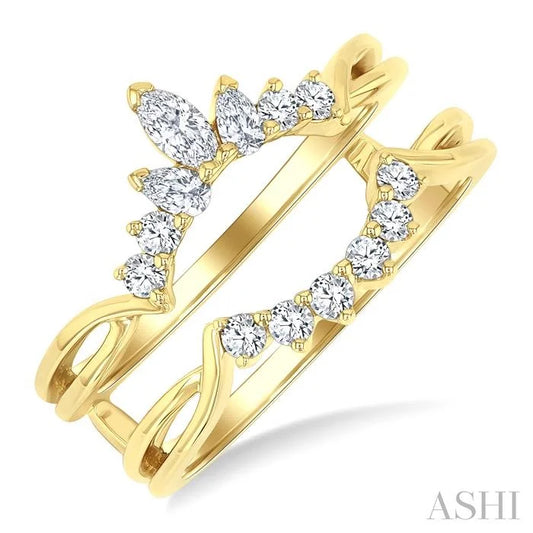 Chevron Diamond Insert Ring