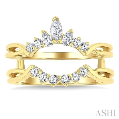 Chevron Diamond Insert Ring