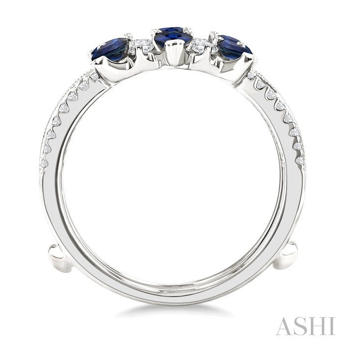 Pear Shape Gemstone & Diamond Insert Ring