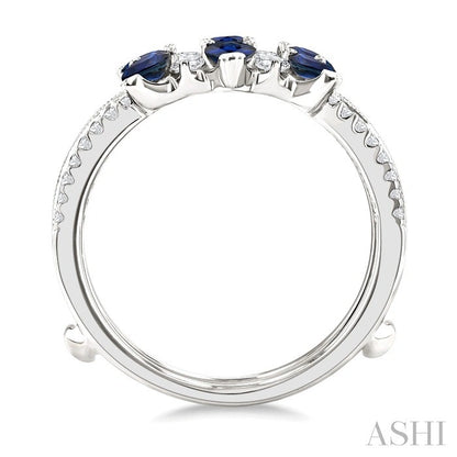 Pear Shape Gemstone & Diamond Insert Ring