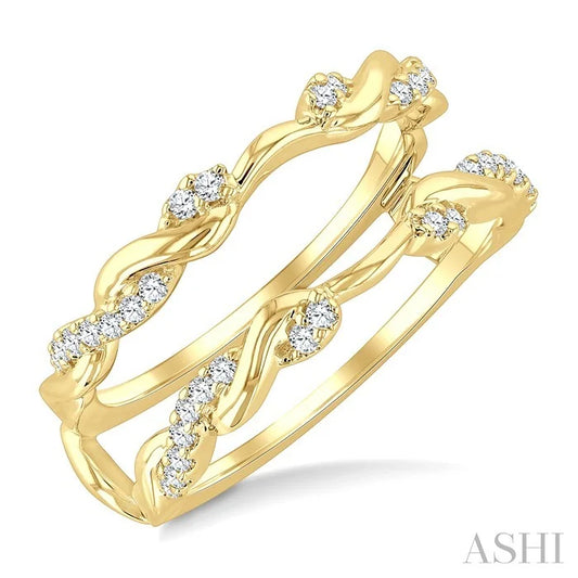 Twisted Diamond Insert Ring
