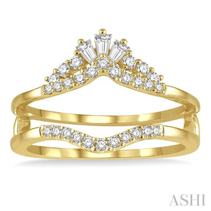 Chevron Baguette Diamond Insert Ring