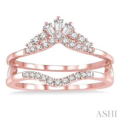 Chevron Baguette Diamond Insert Ring