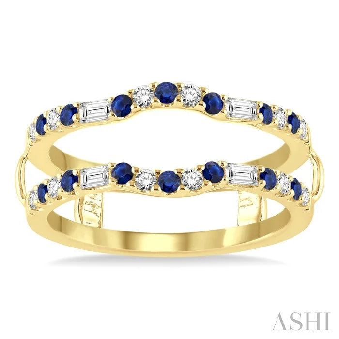 Gemstone & Diamond Insert Ring