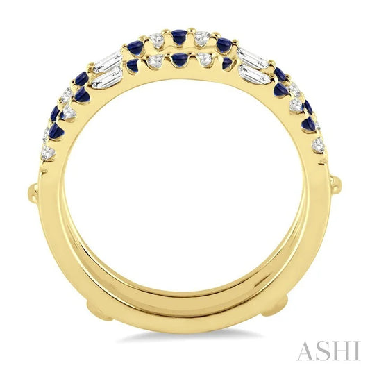 Gemstone & Diamond Insert Ring